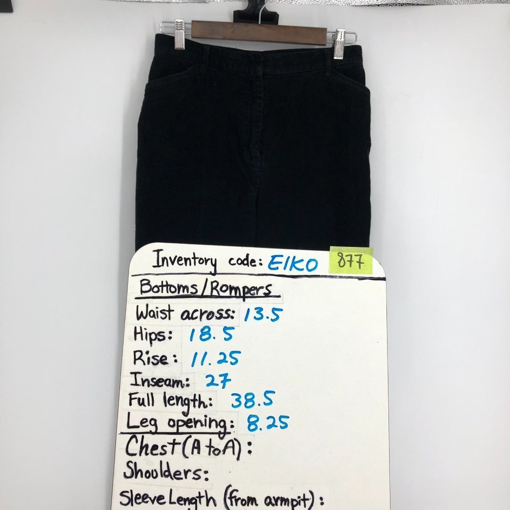 Style & Co Corduroy Petite Women's High-Rise 100% Cotton Black Pants size P8 - Picture 12 of 13